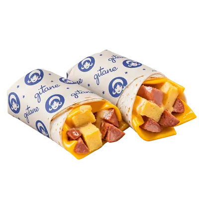 Burrito de salchicha y huevo de gitane